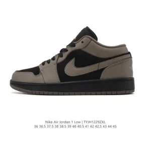 Jordan Air Jordan 1 Low Retro Basketball Shoes with Air Cushion and Wings Logo