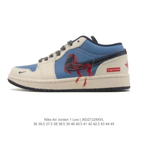 Jordan AJ1 Low Retro Basketball Shoes with Air Cushion