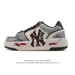 MLB Chunky Liner Mid Retro Streetwear Sneakers for Men and Women