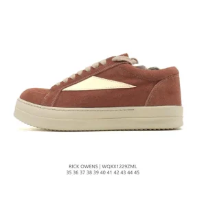 Rick Owens Retro High-Top Sneakers with Thick Laces and Premium Leather