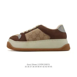 Gucci Screener Old Vintage Leather Canvas Retro Sneaker