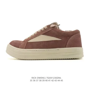Rick Owens Retro Chunky Lace Low Top Casual Sneakers High Street