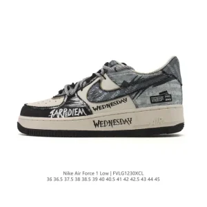 Nike Air Force 1 '07 Low White Leather Sneakers with Air Cushion