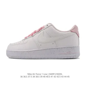Nike Air Force 1 '07 Low White Leather Sneakers with Air Cushion