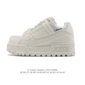 Louis Vuitton Arch Light Sneakers Leather Mesh Vintage Running Shoes