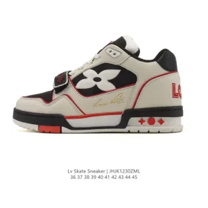 Louis Vuitton Arch Light Sneakers Leather Mesh Vintage Style