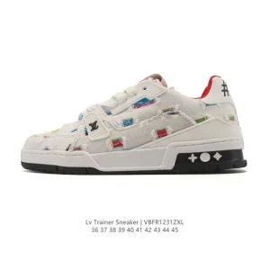 Louis Vuitton Trainer Sneaker Low Canvas Platform Shoes for Men and Women