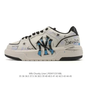 MLB Chunky Liner Mid Retro Streetwear Sneakers for Men and Women