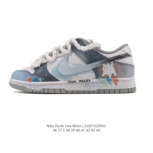 Nike SB Dunk Low Pro Vintage Leather Skateboarding Shoes for Men and Women