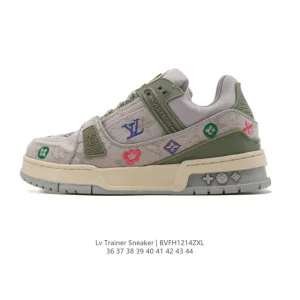 Louis Vuitton Trainer Sneaker Low Canvas Shoes for Men and Women