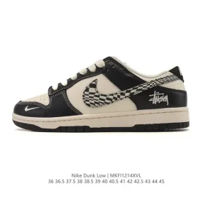 Nike SB Dunk Low Pro Vintage Leather Skateboarding Shoes for Men and Women