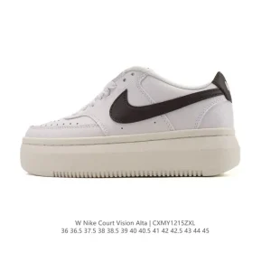 Nike Court Vision Lo Retro Basketball Sneakers with Thick Sole