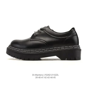 Dr Martens Men's Low-Top Leather Boots with Platform Sole