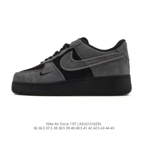 Nike Air Force 1 07 Low White Leather Sneakers with Air Cushioning