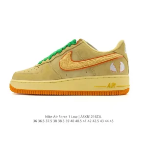 Nike Air Force 1 '07 Low White Leather Sneakers with Air Cushion