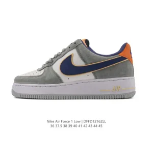 Nike Air Force 1 '07 Low White Leather Sneakers with Air Cushioning