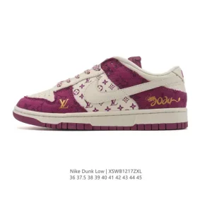 Nike SB Dunk Low Pro Vintage Leather Skateboarding Shoes for Men and Women