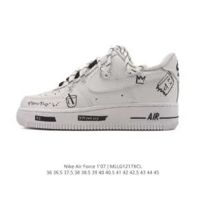 Nike Air Force 1 Low Deconstruction Strap Double Laces Thick Sole Sneakers