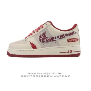 Nike Air Force 1 '07 Low White Leather Casual Sneakers for Men and Women