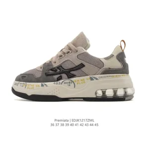 Premiata Steven Leather Low-Top Sneakers - Italian Luxury Casual Shoes