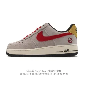 Nike Air Force 1 '07 Low White Leather Sneakers with Air Cushioning