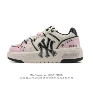 MLB Chunky Liner Mid Retro Streetwear High-Top Sneakers