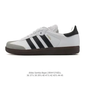 Adidas Samba Og Classic Leather Sneakers White T-Toe Shoes