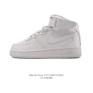 Nike Air Force 1 '07 High Top Sneakers with Magic Strap and Air Cushion