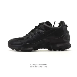 ECCO Men's Leather Outdoor Lifestyle Sneakers - Breathable Lightweight Comfort