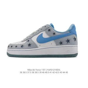 Nike Air Force 1 '07 Low White Leather Sneakers with Air Cushioning