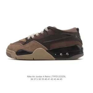 Jordan Air 4 Retro OG Low-Top Vintage Basketball Shoes for Men and Women