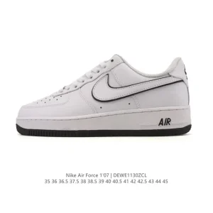 Nike Air Force 1 '07 Low White Leather Sneakers for Men and Women