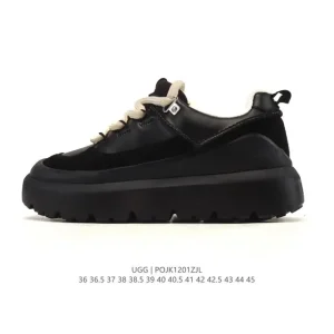 UGG Classic Retro Low-Top Lace-Up Boots with Wool Lining