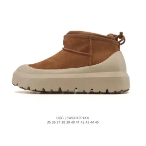 UGG Classic Retro High-Top Platform Boots with Wool Lining