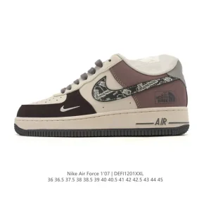 Nike Air Force 1 '07 Low White Leather Sneakers with Air Cushion