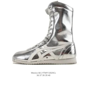 Onitsuka Tiger Mexico 66 Boxing High-Top Sneakers in Silver