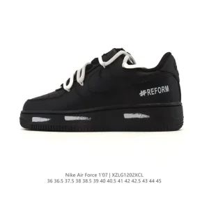 Nike Air Force 1 Low DF0188 Platform Sneakers White Leather