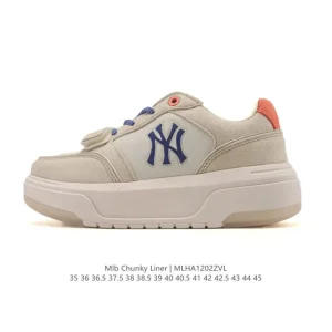 MLB Chunky Liner Mid Retro Street Style High Top Sneakers for Men and Women