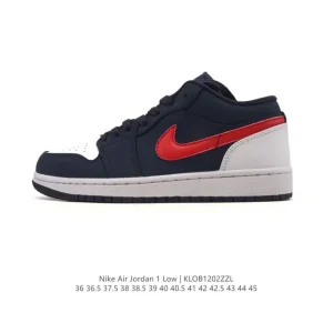 Jordan Air 1 Low Retro Basketball Shoes with Air Cushion and Wings Logo