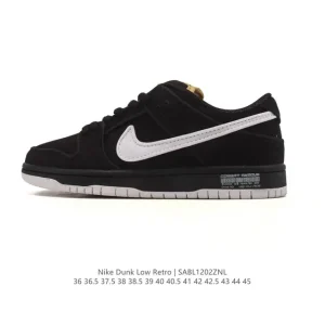 Nike SB Dunk Low Pro Vintage Leather Skateboarding Shoes for Men and Women