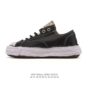 Mmy Maison Mihara Yasuhiro Blakey Dirty Canvas Low Top Sneakers