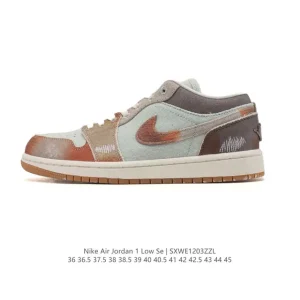 Jordan AJ1 Low Retro Basketball Shoes White Black Red