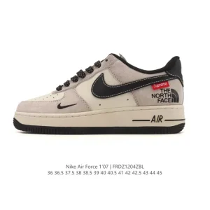 Nike Air Force 1 '07 Low White Leather Sneakers with Air Cushioning