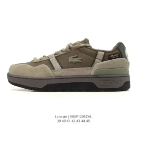 Lacoste Men's Thick Sole Platform Sneakers with Breathable Leather Upper