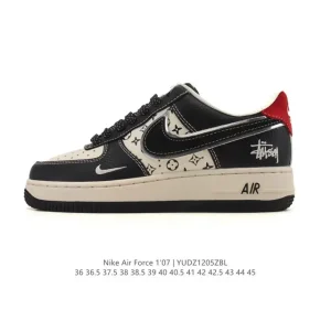 Nike Air Force 1 '07 Low White Leather Sneakers with Air Cushioning