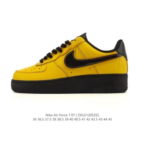 Nike Air Force 1 '07 Low White Leather Sneakers with Air Cushion