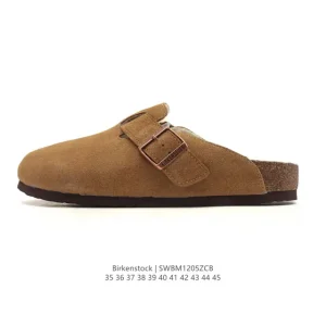 Birkenstock Boston Suede Shearling Slippers for Men and Women