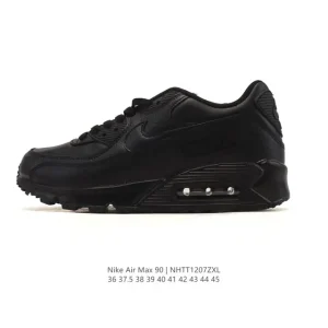 Nike Air Max 90 Retro Running Shoes with Leather and Mesh Upper