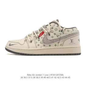 Jordan AJ1 Low Deconstruction Lace Up Sneakers