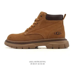 UGG Men's Classic High-Top Winter Boots Waterproof Leather Lace-Up Shoes